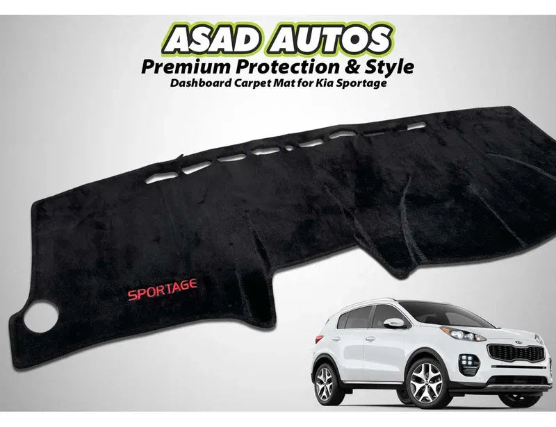 Dashboard carpet mat for Kia Sportage offering custom fit, premium protection, and a sleek interior upgrade.
