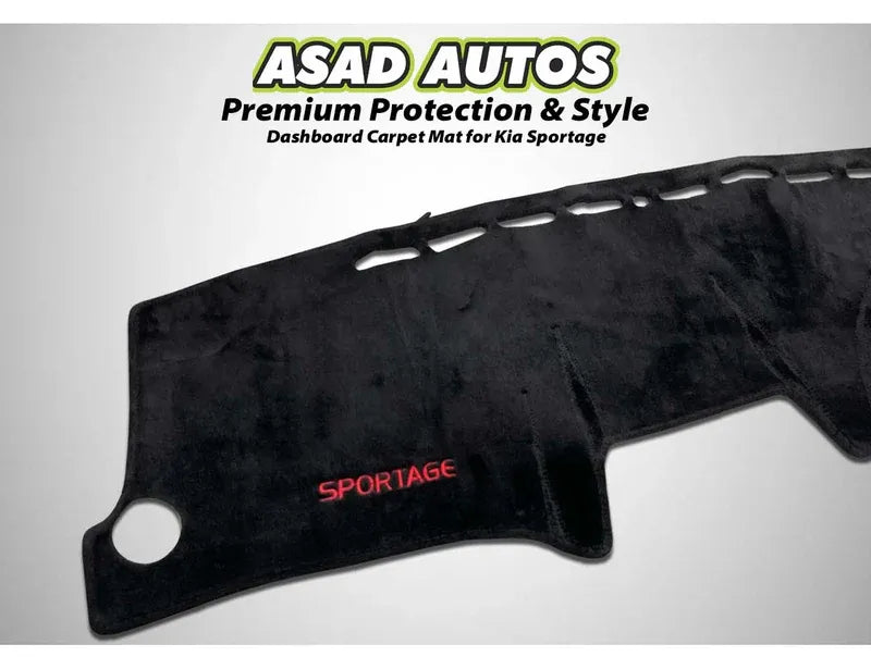 Dashboard carpet mat for Kia Sportage offering custom fit, premium protection, and a sleek interior upgrade.
