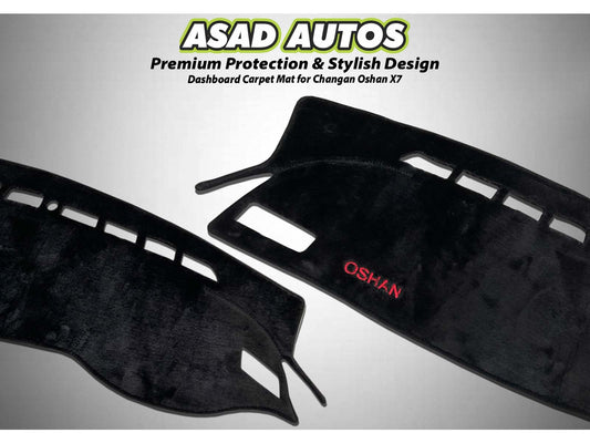 Dashboard carpet mat for Oshan X7 offering custom fit, premium protection, and a stylish interior enhancement.
