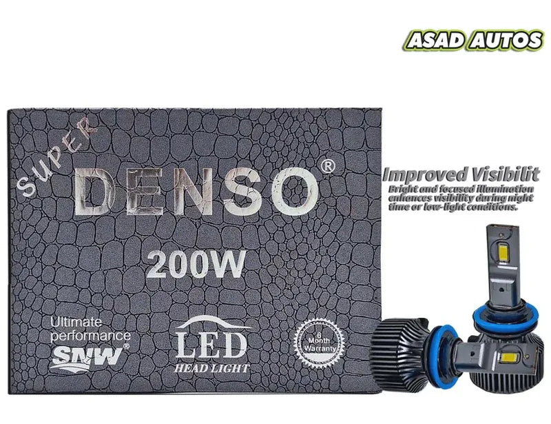 Denso LED Headlights with 200 watts output, offering energy-efficient, high-performance, and durable lighting for vehicles.

