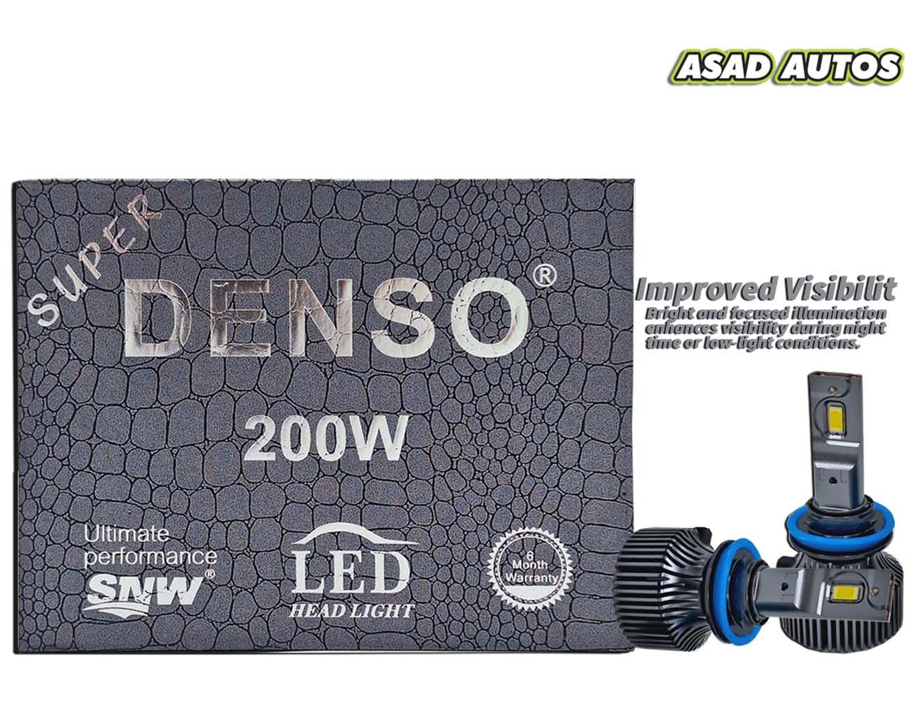 Denso LED Headlights with 200 watts output, offering energy-efficient, high-performance, and durable lighting for vehicles.
