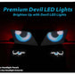 Devil Eyes Panels for headlights adding bold, custom LED lighting for enhanced car style.
