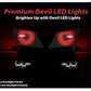 Devil Eyes Panels for headlights adding bold, custom LED lighting for enhanced car style.
