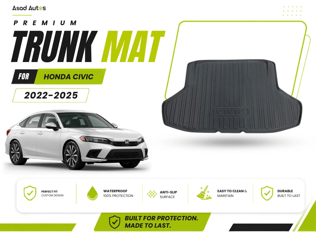 Durable PVC Trunk Mat for Honda Civic 2022-2025 Sedan (11th Generation)