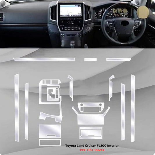 Durable TPU Interior PPF for Toyota Land Cruiser FJ200 2018 - Protection Against Scratches and Interior Damage

