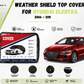 Weather shield top cover protecting Hyundai Elantra 2017-2024 from rain and dust while parked outdoors - Asad Autos