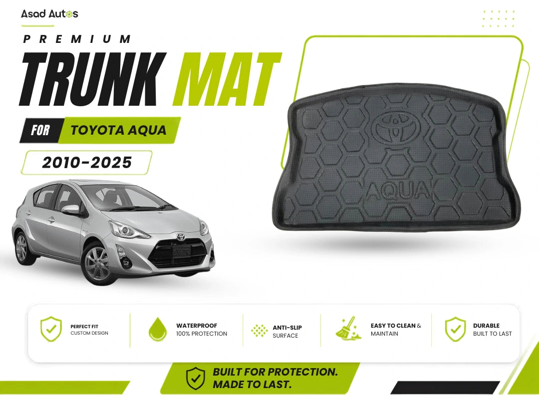 Enhance the interior of your Toyota Aqua 2010-2025 with our premium foam trunk mat