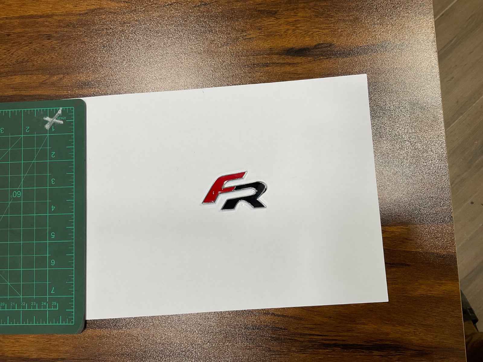 FR Emblem Badge – Front & Rear Monogram Logo for Cars (Universal Fit)