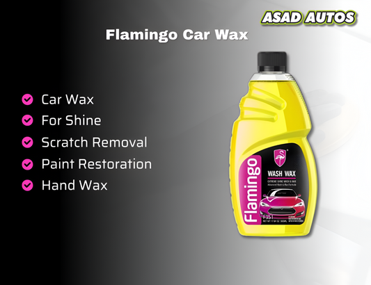 Flamingo Car Wash Wax 500ML bottle, Flamingo 2-in-1 car wash and wax, car cleaning shampoo, car detailing wash product