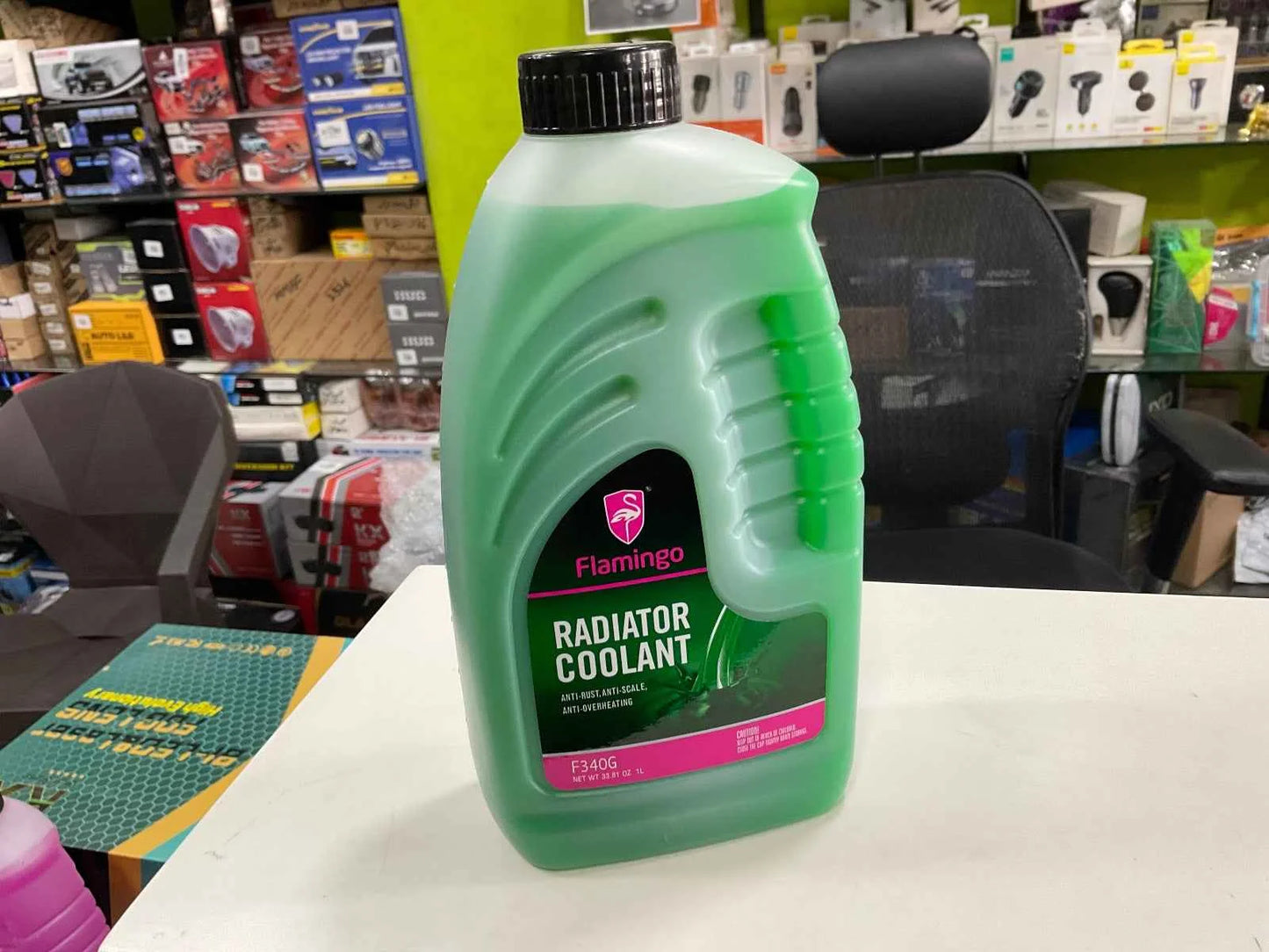 Flamingo Radiator Coolant F340G – Long-Life Color Green Antifreeze & Engine Protector