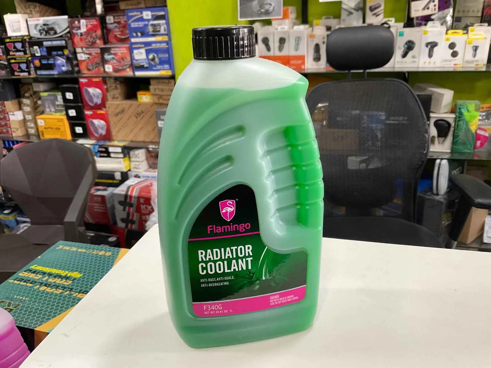 Flamingo Radiator Coolant F340G – Long-Life Color Green Antifreeze & Engine Protector