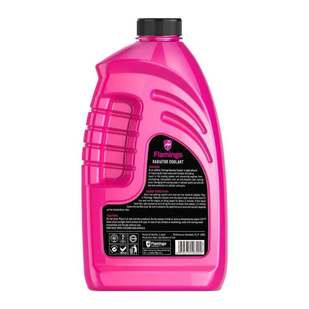 Flamingo Radiator Coolant Pink Color F340G / F340R – Long Life Antifreeze & Engine Protector (1L / 4L)