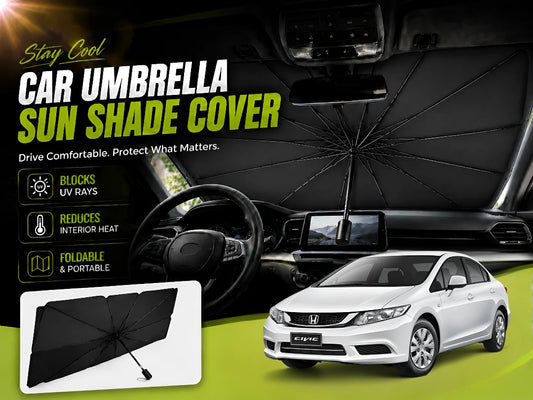 Foldable Car Umbrella Sun Shade Cover for Honda Civic Rebirth 2012–2015 – Windshield UV Protection Shield