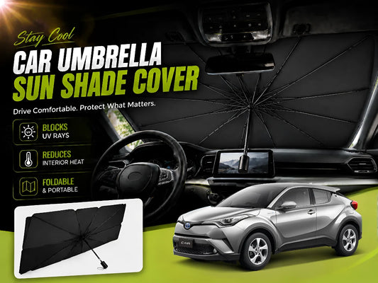 Foldable Windshield Umbrella Sun Shade for Toyota C-HR 2018–2025 – UV & Heat Reflective Cover
