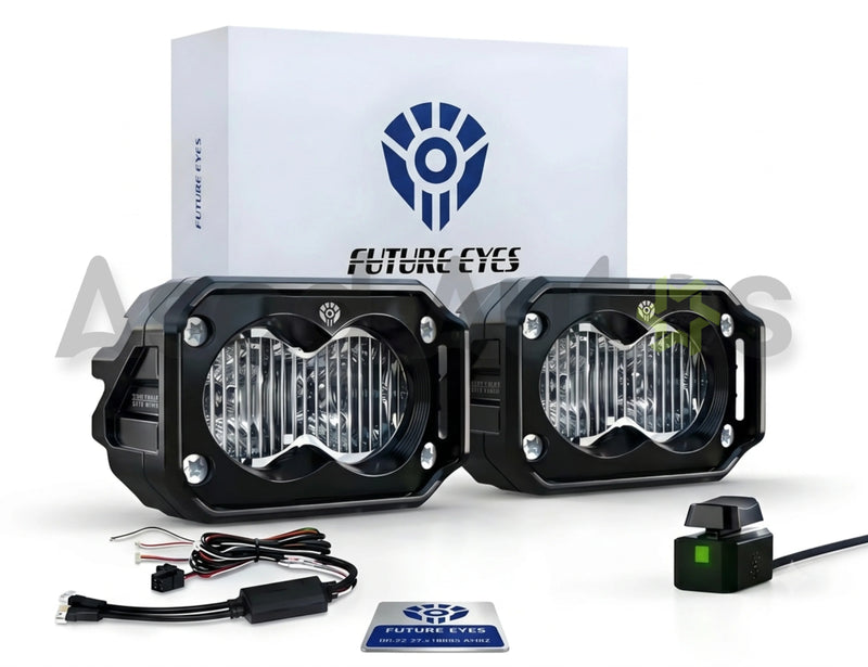 Future Eyes C2 yellow yellow wired Bi LED projector lens for automotive headlight upgrade with high intensity illumination and sharp cut off beam pattern for all weather driving