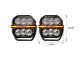 Future Eyes C6 yellow yellow wired Bi LED projector lens with patented DRL design, 16000 lumens output, Flood and Spot lighting mode,