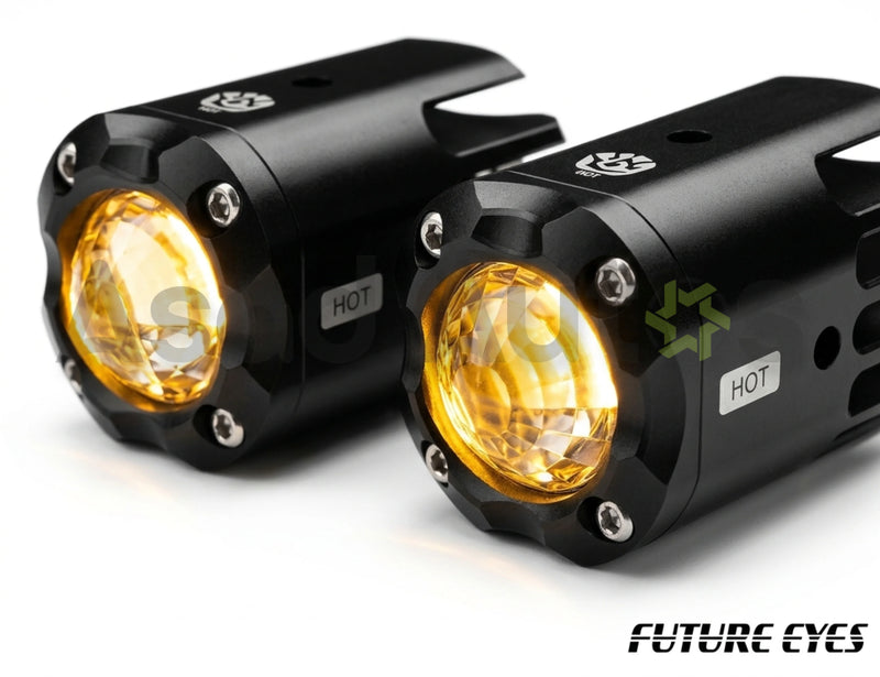 Future Eyes F150-S Mini white white wireless 1.5 inch Bi LED projector lens with 6000 lumens output, multiple lighting modes,