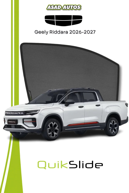 Geely Riddara QuikSlide car sunshades available at Asad Autos