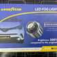 Goodyear LED Fog Lights - Plug & Play with 6000K white and 3000K yellow for Toyota Fortuner SUV.
