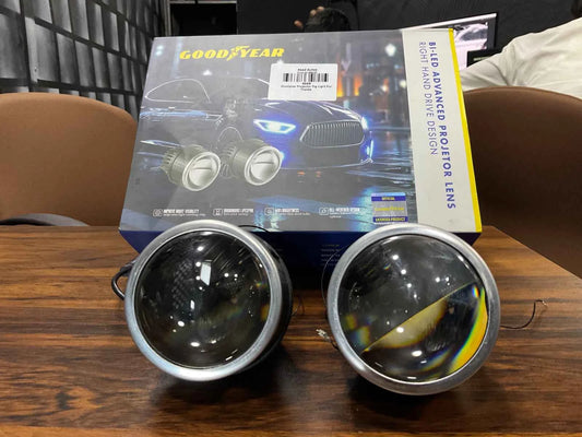 Goodyear Projector Fog Lamps with LED Lens – Compatible with Toyota, Suzuki & Honda Vehicles