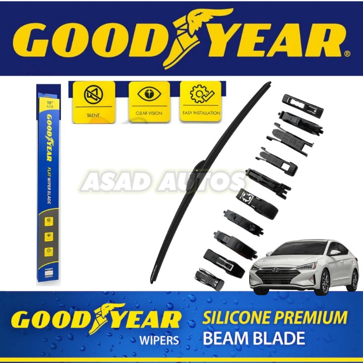 Goodyear Wiper Blades for Hyundai Elantra – providing all-weather, streak-free performance for your vehicle's windshield.


