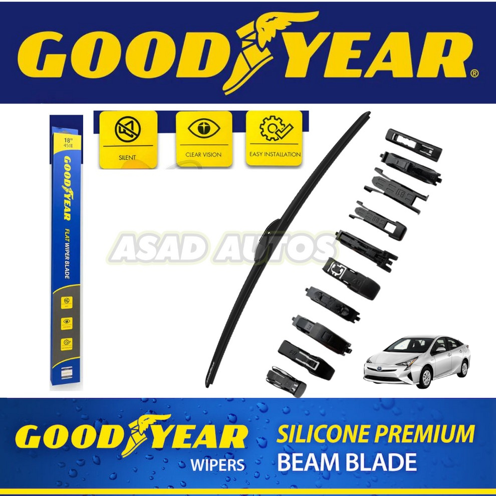 Goodyear Wiper Blades for Toyota Prius (2018-2023) – High-Performance Windshield Wipers for Clear and Reliable Vision
