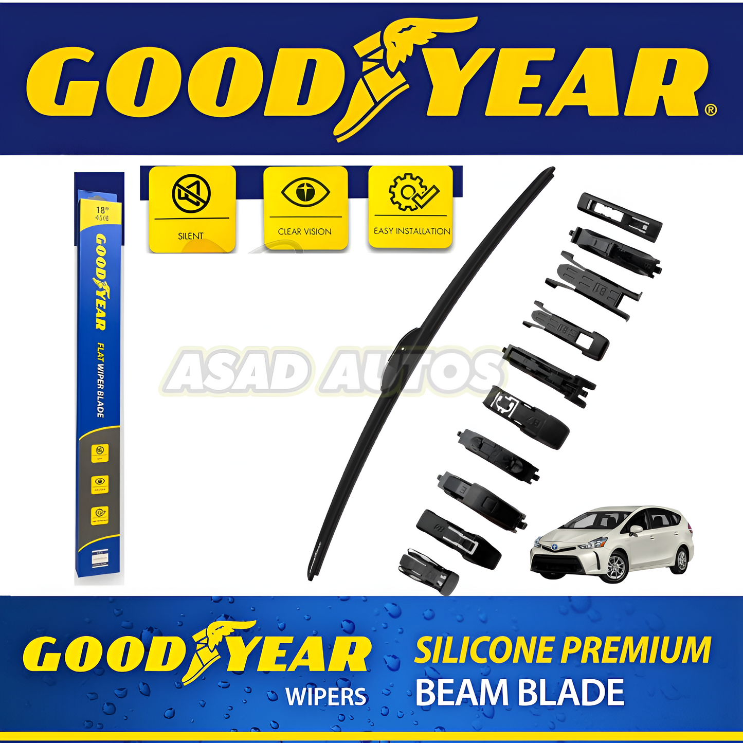 Goodyear Wiper Blades for Toyota Prius Alpha – Reliable and Durable Visibility Solution
