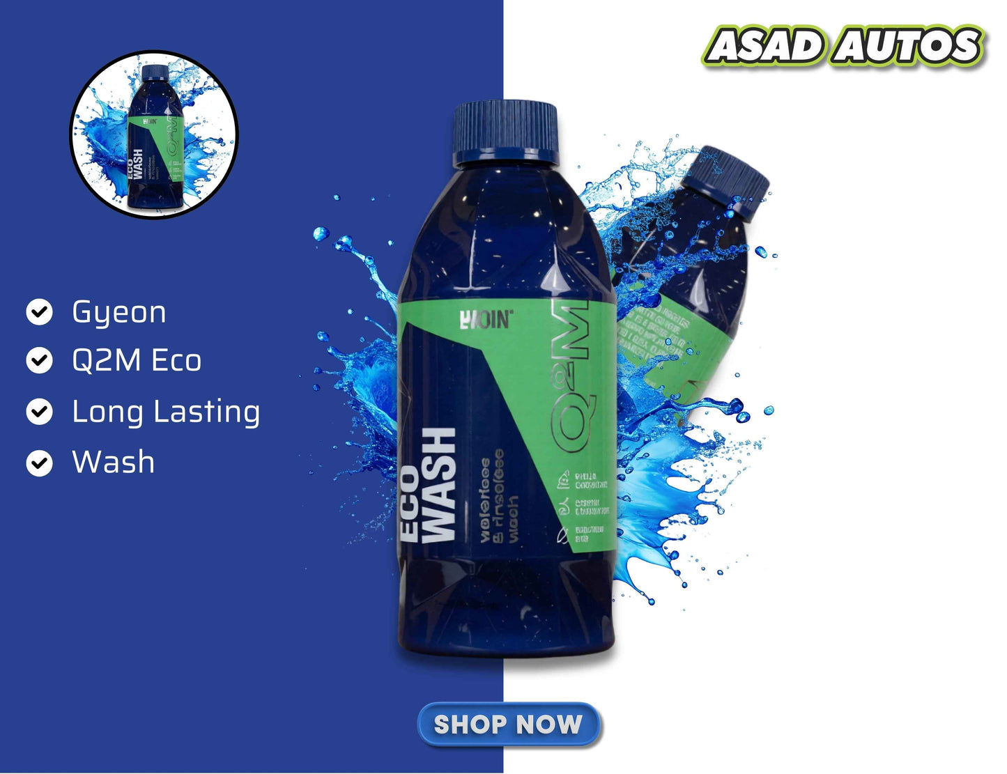 Gyeon Q2MEco Wash 500ml | Eco-Friendly Car Shampoo