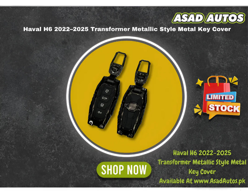 Haval H6 2022–2025 Transformer Metallic Style Metal Key Cover – Premium