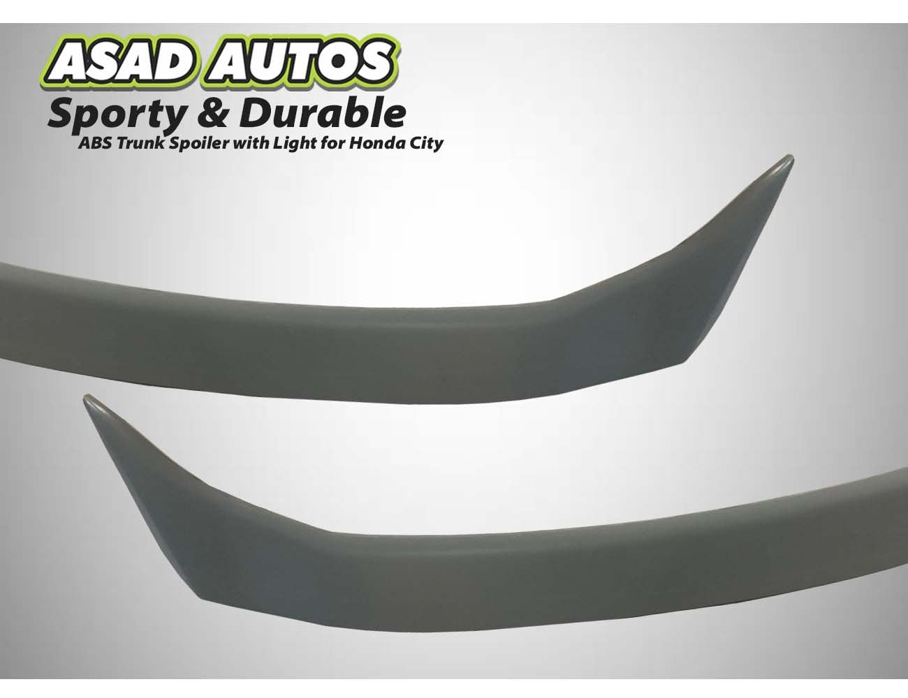 Honda City 2015-2020 ABS Trunk Spoiler with Light – Sporty & Durable Car Upgrade
