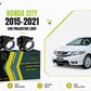 Honda City 2015-2021 MLI Fog Lamp Car Projector Lights with BI LED Lens, designed for enhanced visibility and style.