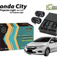 Honda City 2022-2025 MLI Car Projector Fog Lights with BI LED Lens, offering enhanced road visibility and a modern, stylish upgrade