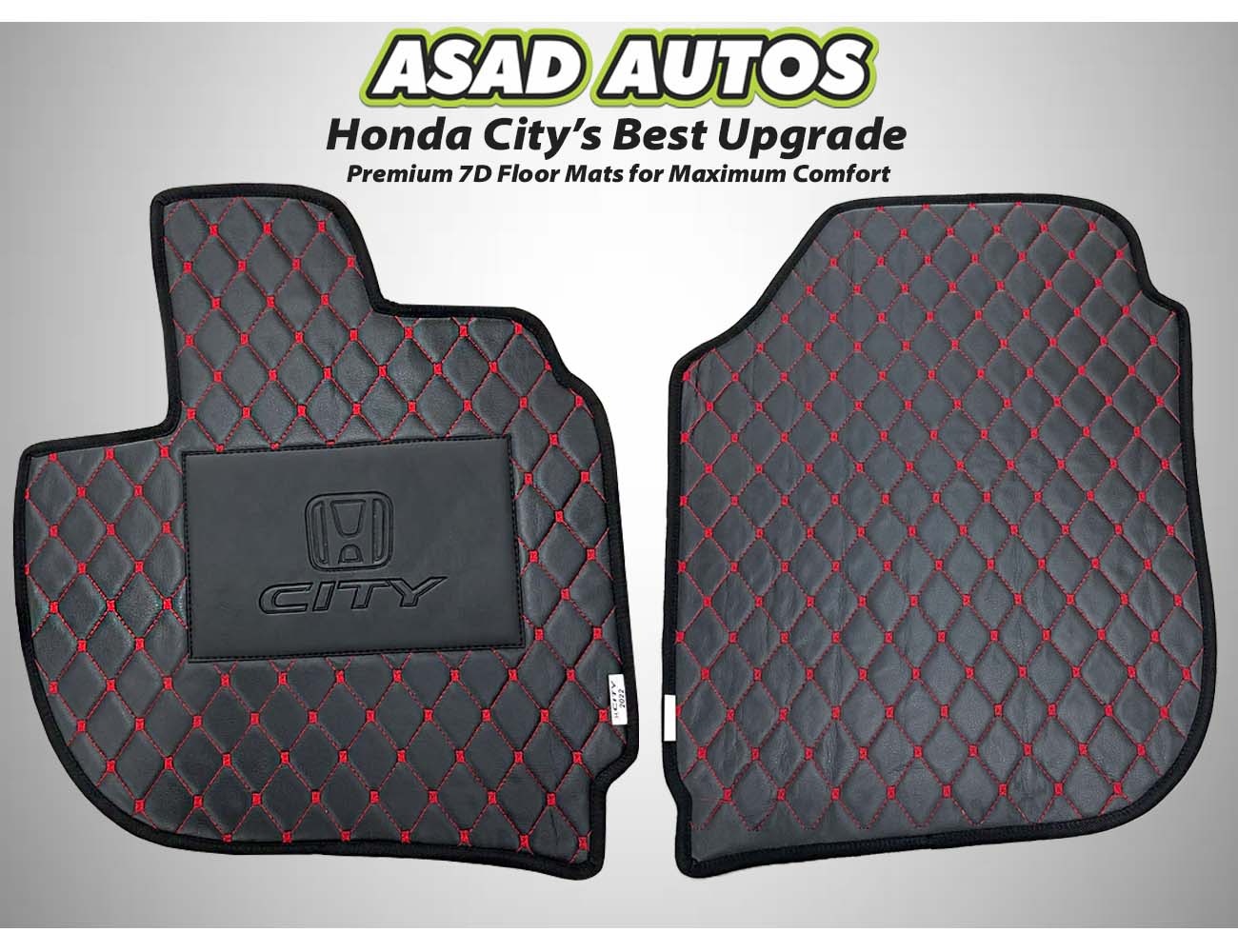 Honda City 2022-2026 7D Car Floor Mats – Luxury, Waterproof, and Durable
