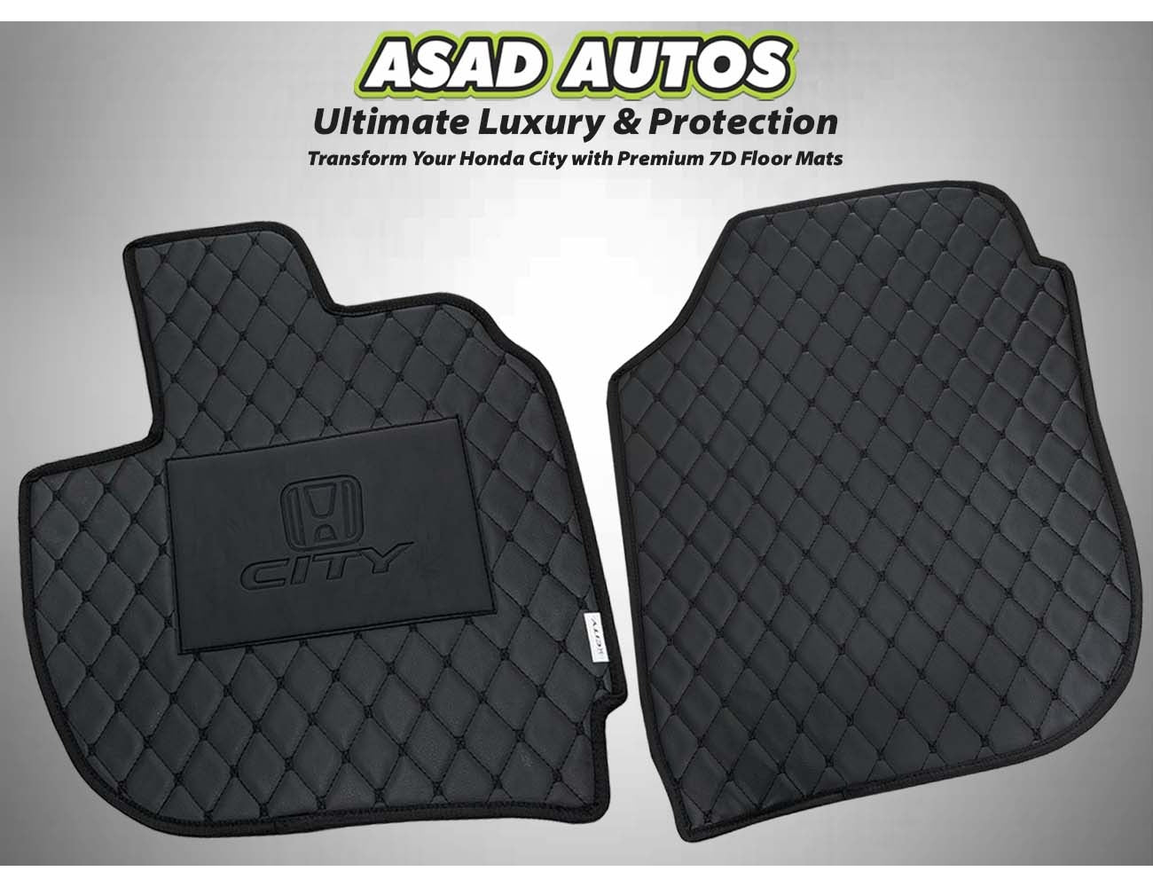 Honda City 2022-2026 7D Floor Mats – Custom Fit, Waterproof, and Durable
