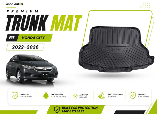 Honda City 2022-2026 TPE Trunk Mat Durable & Custom Fit