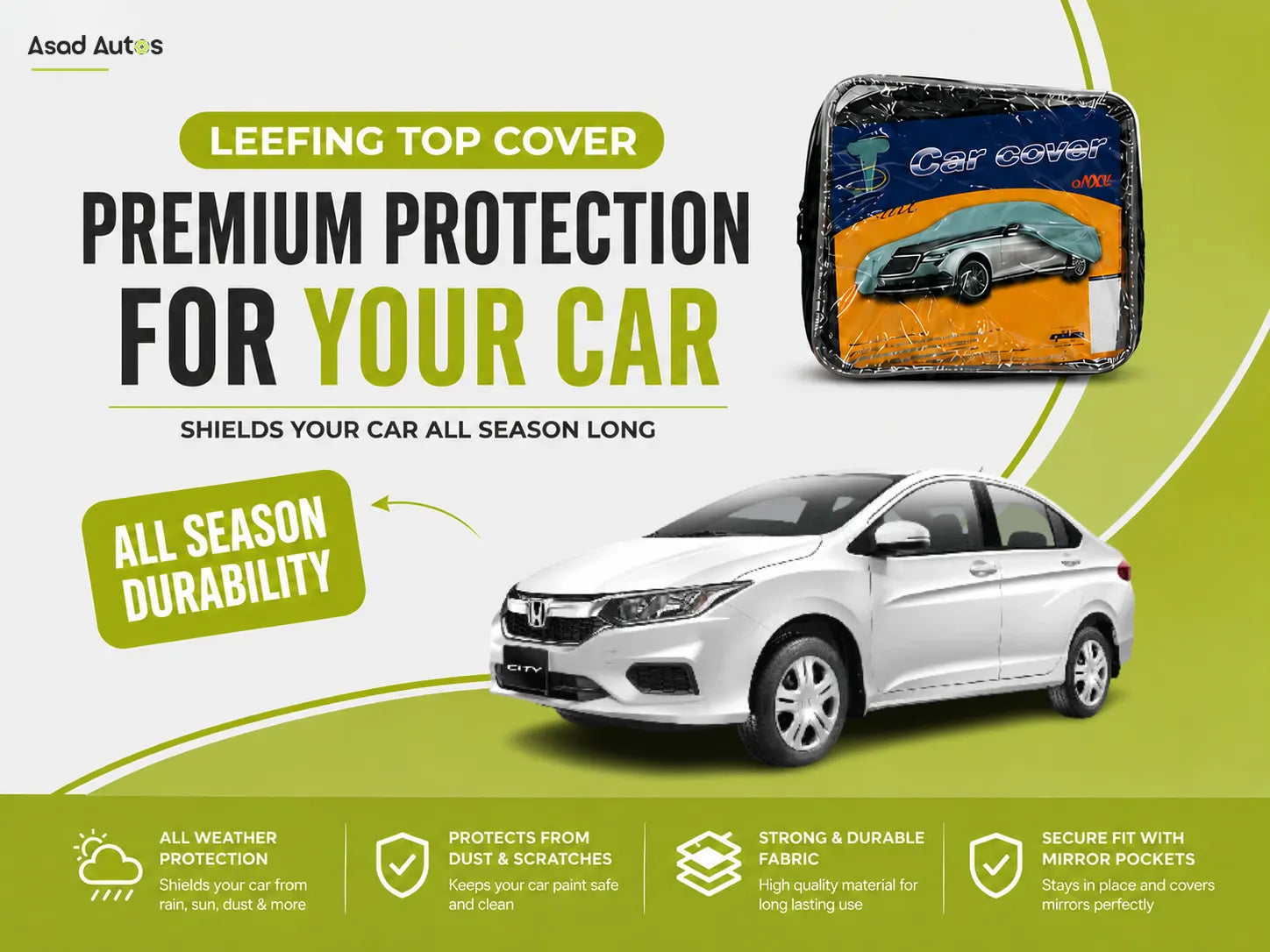 Honda City Car Body Cover for UV and Dust Protection