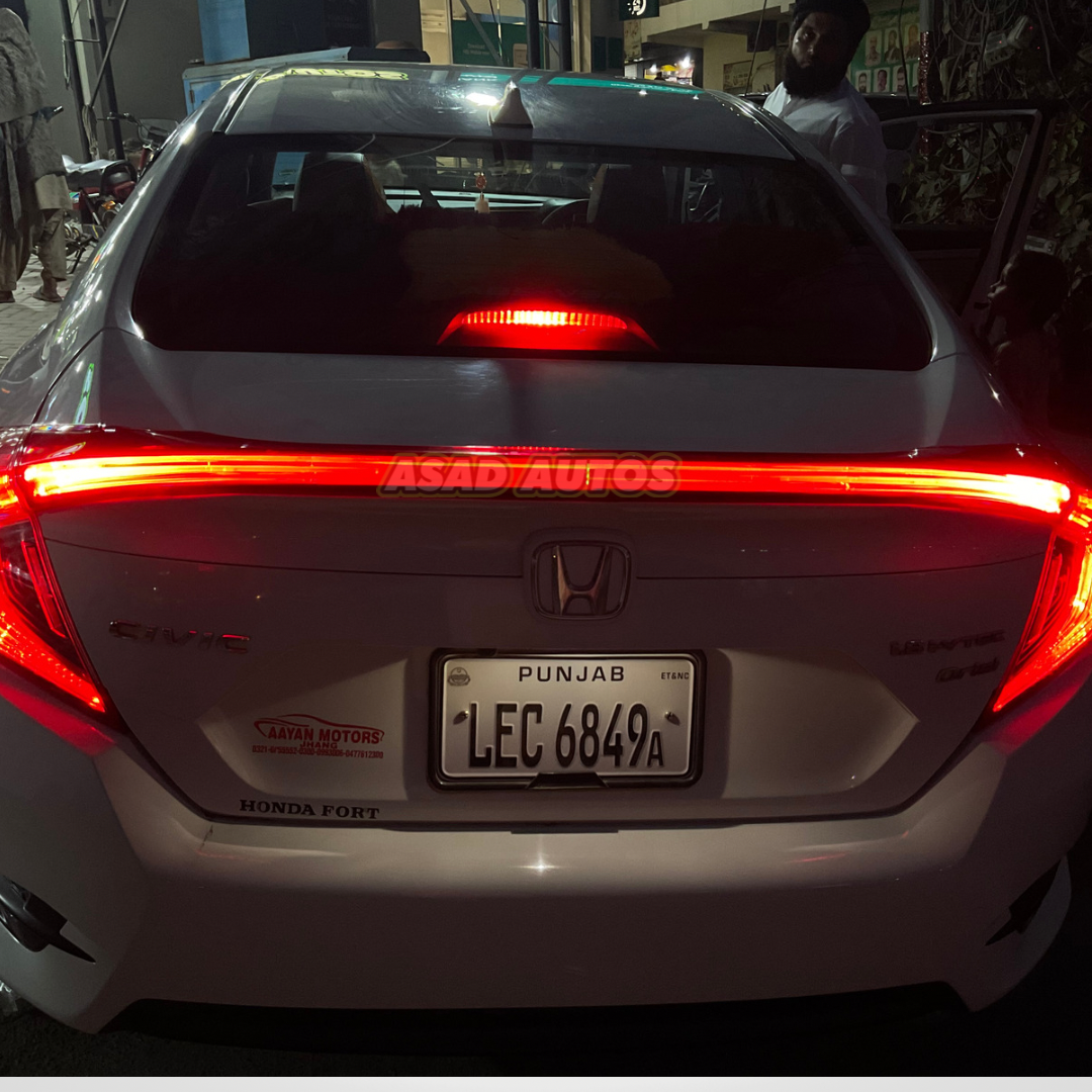 Honda Civic (2016-2020) Trunk Spoiler Long Light – Aerodynamic Design with LED Light
