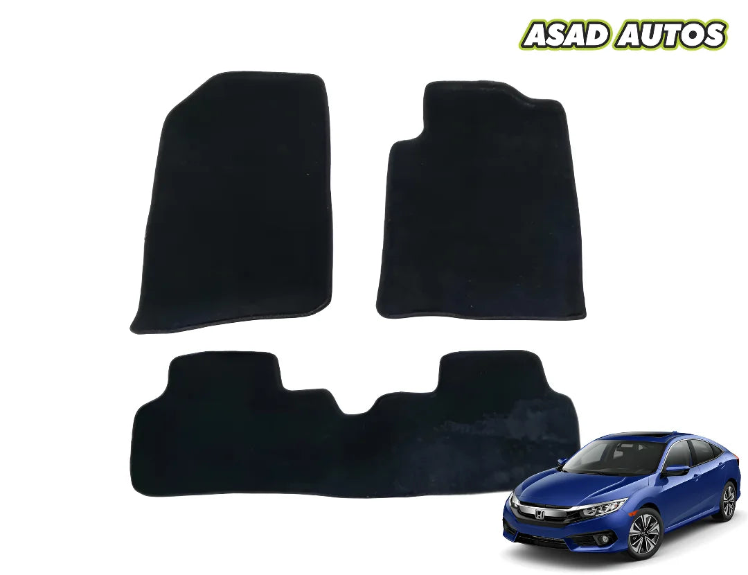 Honda Civic 2016-2021 Carpet Floor Mats – Premium Custom Fit, Durable & Stylish