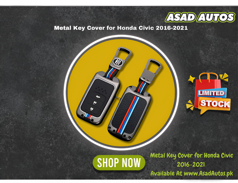 Honda Civic 2016–2021 Metal Key Cover – Premium Smart Key Protection Case


