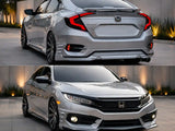 Honda Civic 2016 2021 Shark Fin Body Kit ABS Plastic Front Back Side
