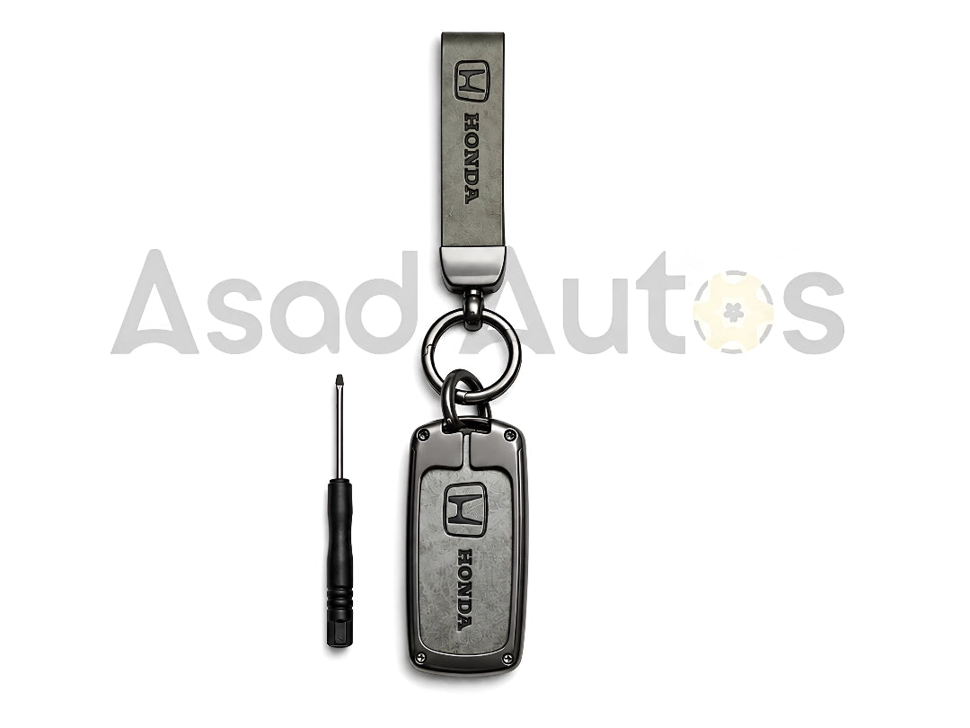 Honda Civic 2022-2026 premium leather metal key cover with keychain