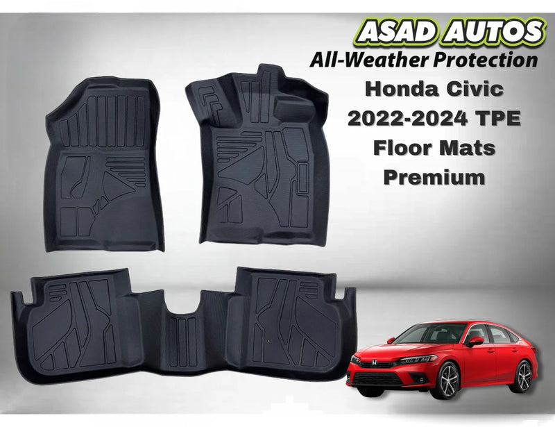 Honda Civic 2022–2026 TPE Floor Mats – Premium Custom Fit
