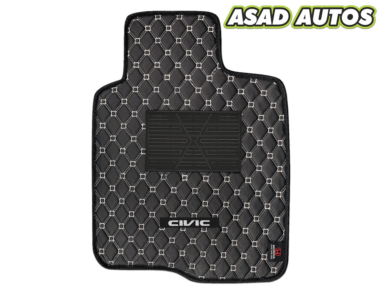 Honda Civic X 2016-2021 7D Luxury Car Floor Mat, providing all-weather protection and premium durability.
