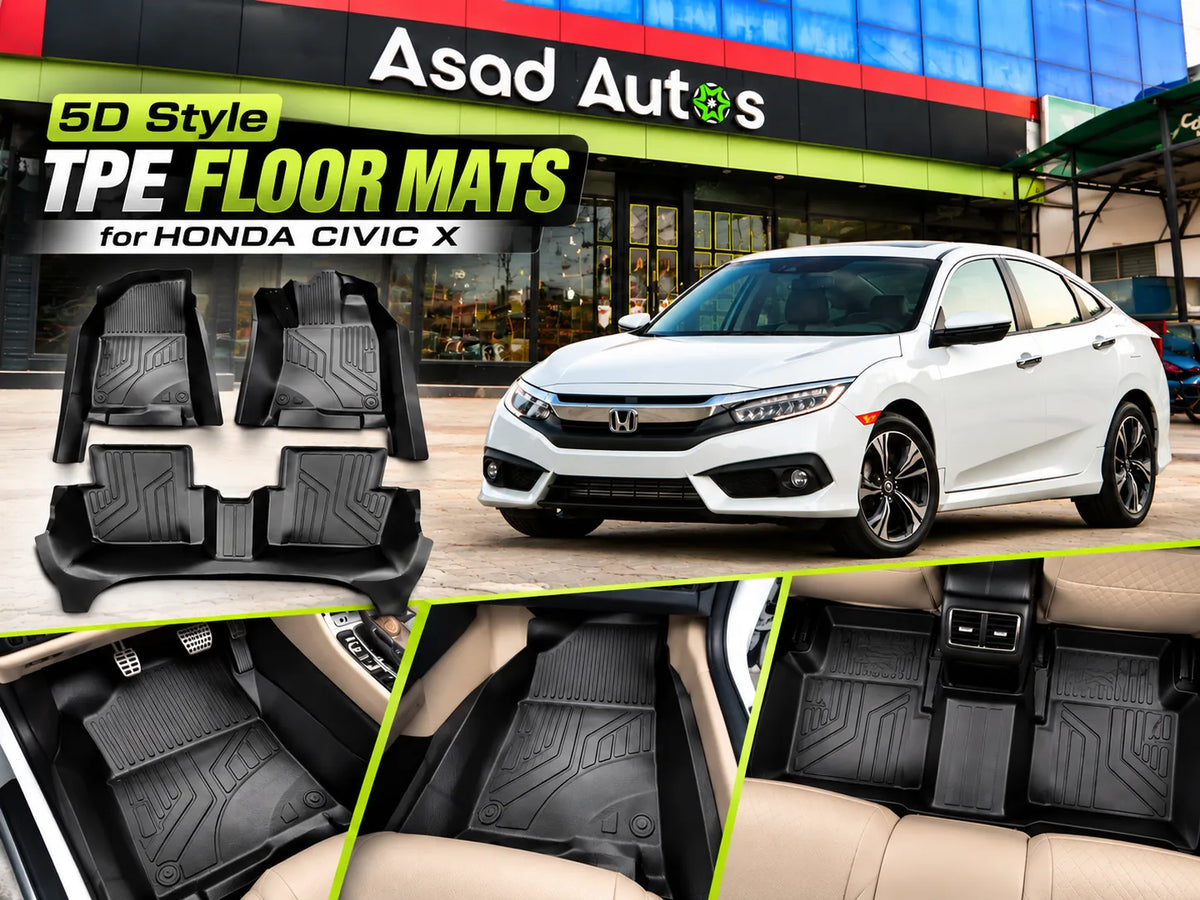 Honda Civic X TPE Car Floor Mats 2016–2021