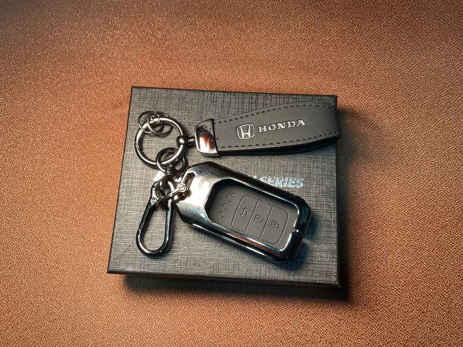 AAA Platinum Series Leather Metal Key Cover for Honda Civic 2016–2021