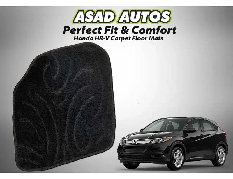 Honda HR-V grey carpet floor mats featuring a custom fit, premium design, and durable protection for a stylish and clean car interior.