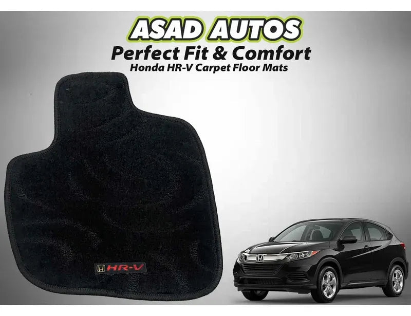 Honda HR-V grey carpet floor mats featuring a custom fit, premium design, and durable protection for a stylish and clean car interior.