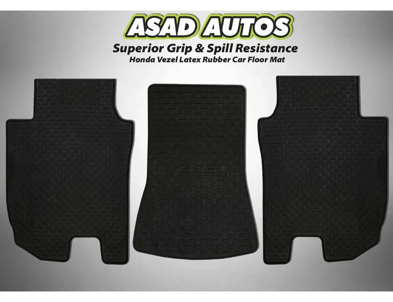 Honda Vezel 2014-2021 Latex Rubber Car Floor Mat – Premium All-Weather Protection