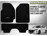 Hyundai Elantra 2021–2024 Executive Carpet Car Floor Mats – Custom Fit, Premium Look, Interior Protection

