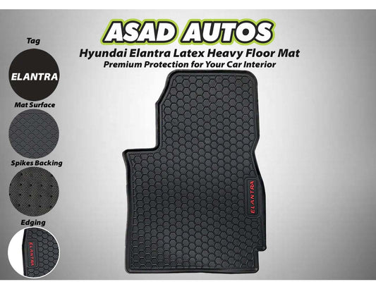 Hyundai Elantra 2024-2025 Latex Heavy Floor Mat – Durable protection for your car interior, designed for a perfect fit and easy maintenance.
